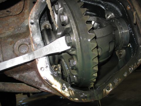 1995 Ford C-350 (Centurion Conversions) - Close-up of a differential gear assembly, likely during a rebuild or inspection. Part number G20093R is visible.