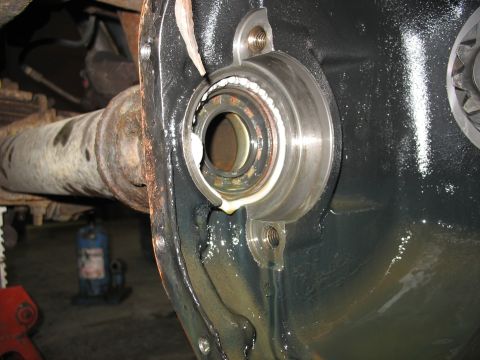 1995 Ford C-350 (Centurion Conversions) - Differential housing with bearing and seal, part of a front axle rebuild.
