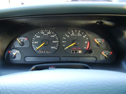 1996 Mercury Grand Marquis - Interior view of dashboard gauges, including speedometer and tachometer.