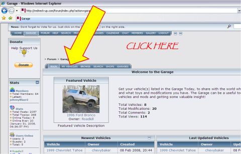 1996 Ford Bronco - A screenshot of a car forum page displays a 'Featured Vehicle' section.