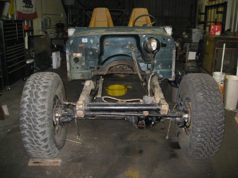 1994 Jeep YJ - This 1994 Jeep YJ is undergoing a build, showing its chassis and body tub.