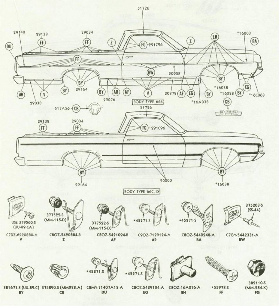 68-69 Trim Fasteners