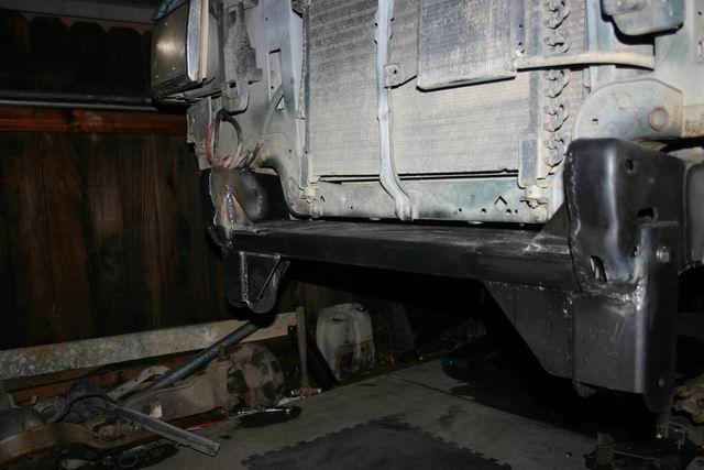 1991 Ford Bronco front frame with radiator and custom bumper mounts