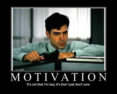 1991 Ford Probe - A man leans on a desk with a bored expression, under the word MOTIVATION.