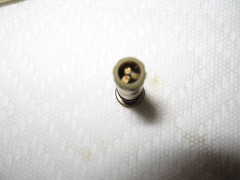 1968 Shelby GT500 - Close-up view of a proportioning valve, showing internal brass pins.