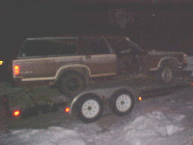 Heading off on trailer