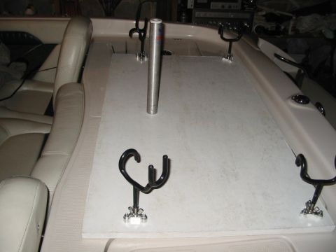 1988 Ford Bronco - Back rod holder stand with driftmaster holders.