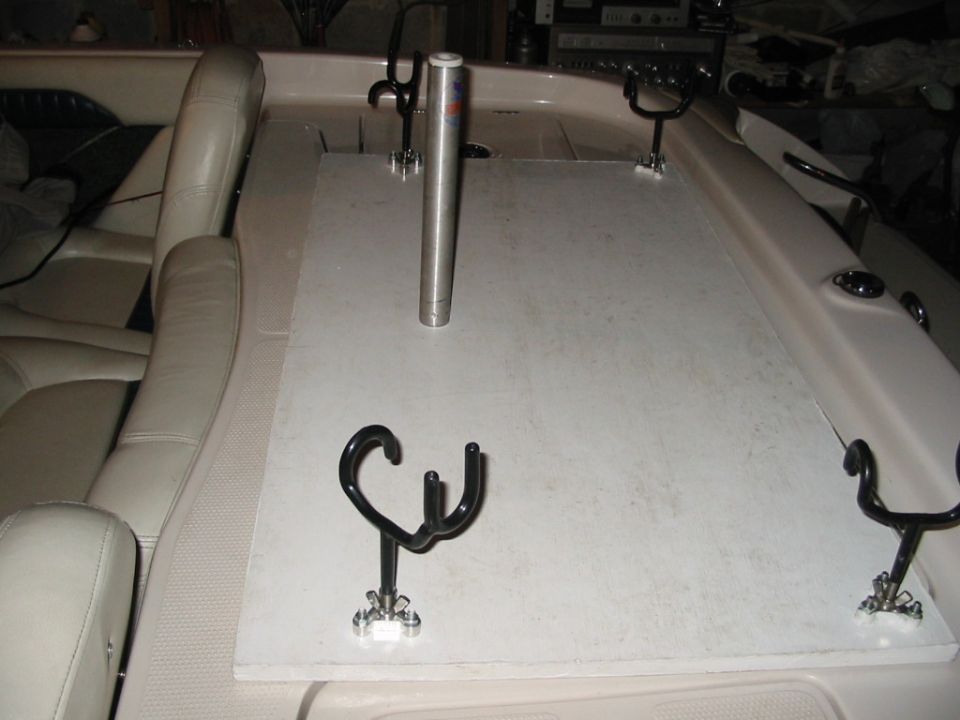 Back rod holder stand with driftmaster holders.