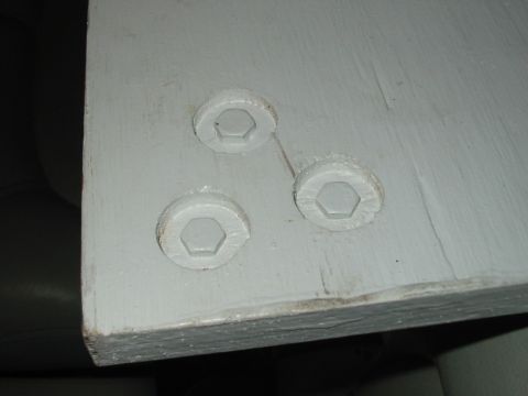 1988 Ford Bronco - Back rod holder stand showing bottom view of countersunk bolts for smooth bottom.