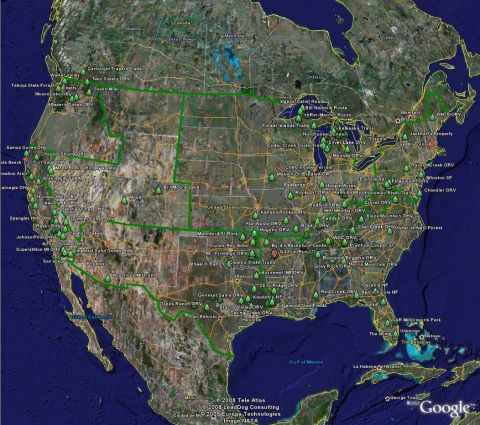 1983 Ford Bronco - Trails organized by the regions used on FullSizeBronco.com
