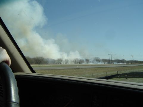 1989 Ford Bronco - Fire by the highway