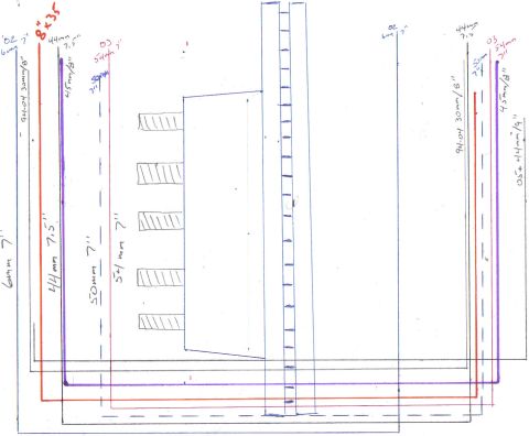 2003 Ford Crown Victoria - Technical diagram with various measurements and year references, possibly for vehicle parts or dimensions.