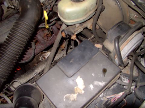 1990 Lincoln Town Car - The small corner block houses the fuel pump relay
