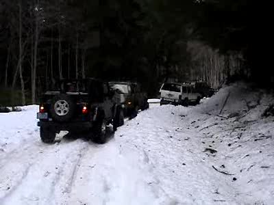 2005 Jeep Wrangler - Pablo took out part his tranny tube going into the pan earlier so he was shutdown and in neutral. Nick and Ken pulled him forward. When he…