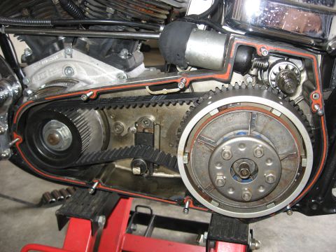 1979 Harley-Davidson FXRT Sport Glide - pics of installing a Revtech 5 spd in a 4 spd case with kicker into Shovelhead