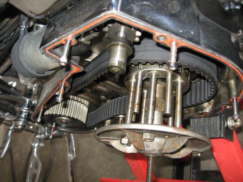 1979 Harley-Davidson FXRT Sport Glide - pics of installing a Revtech 5 spd in a 4 spd case with kicker into Shovelhead