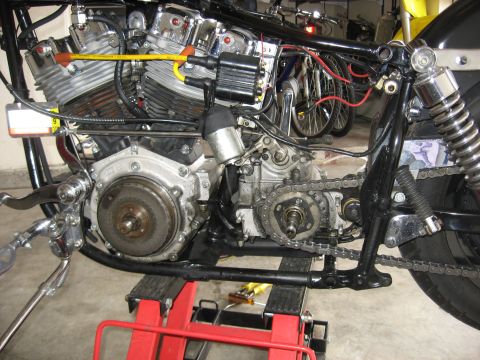 1979 Harley-Davidson FXRT Sport Glide - pics of installing a Revtech 5 spd in a 4 spd case with kicker into Shovelhead