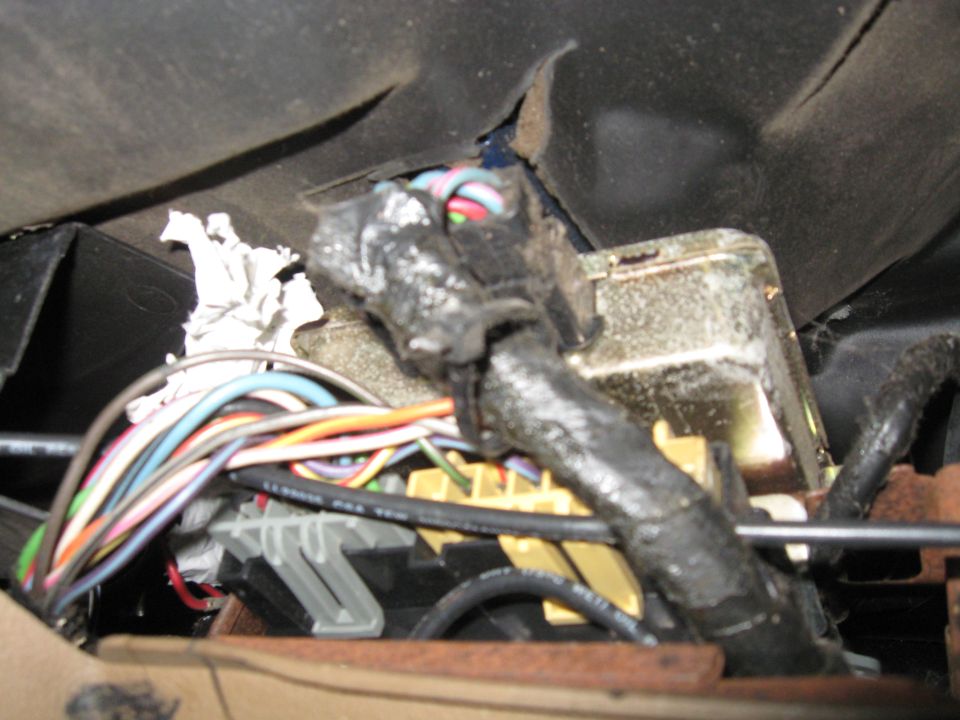 Wiring harness and fuse box interior