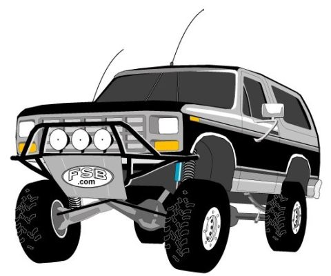 1993 Ford Bronco - A first edition fullsize bronco illustration I created.