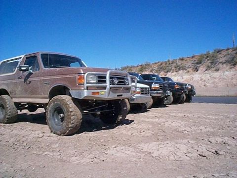 1993 Ford Bronco - Brian, Me, David, Eric (I think), and Scott...