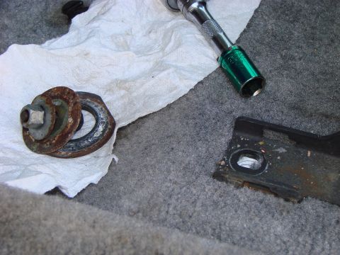 1997 Mercury Grand Marquis - BTW - The outboard front fastener on the drivers seat is a bolt that will require a 13mm socket. It is threated into the floor but there is…
