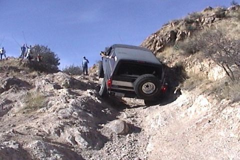 1993 Ford Bronco - David Laracuente runnin Chiva Falls from bottom to top just outside of Tucson...26 Jan 2002...