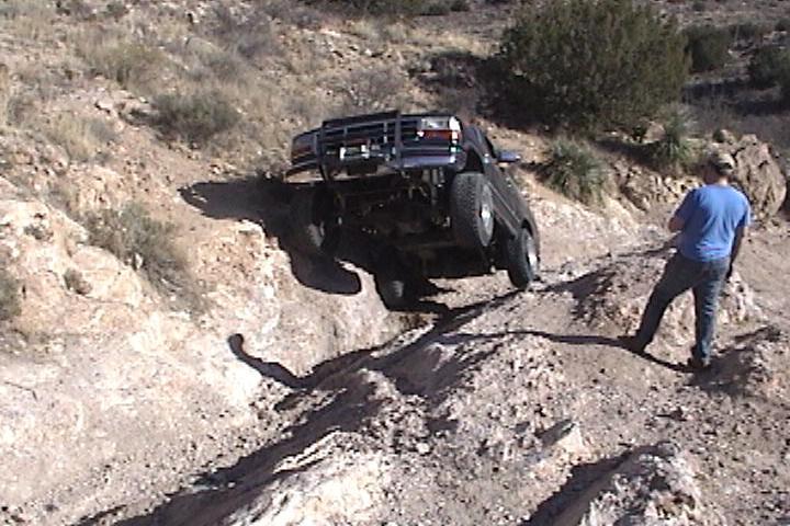 David Laracuente runnin Chiva Falls from bottom to top just outside of Tucson...26 Jan 2002...