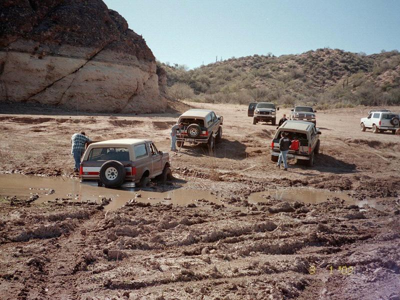 Brian got stuck pretty good here...I think he blew a front hub or an ARB line...I cant remember...