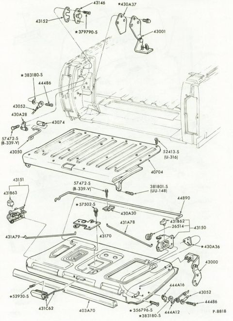 1972 Ford Ranchero - Tailgate Latch Assembly