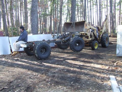 1967 Ford Bronco - Got the frame out of the woods and next to the shop....time to get started!
