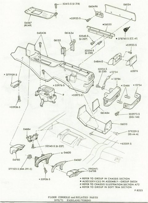1972 Ford Ranchero - 70 71 Console