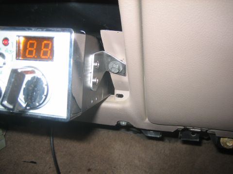1995 Ford Bronco - CB radio with digital display mounted to the dashboard interior.