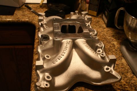 1972 Ford Ranchero - This intake manifold features 'X-DELERATOR' casting and part number 'FO 18729999'.