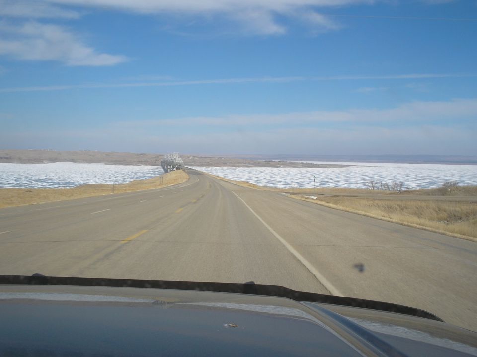 frozen Missouri River