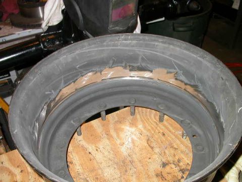 1990 Ford Bronco - Grind the paint off of the weld area. I found that a sanding disk on a grinder was MUCH more effective than a wire wheel.