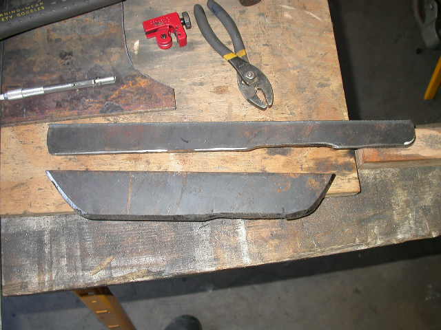 New cross member reinforcement plates, 1/4" thick.