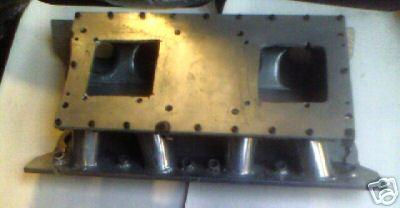 1972 Ford Ranchero - This intake manifold features dual square openings and four runners, likely for a performance engine application.