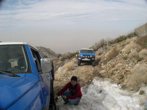 2007 Toyota FJ Cruiser - Tony ended up winch himself out via a boulder 35 yrds away. He was never concerned.WTG!