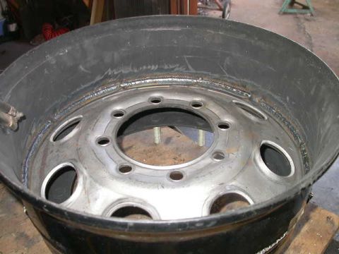 1990 Ford Bronco - Finish welded the centers into the rim.