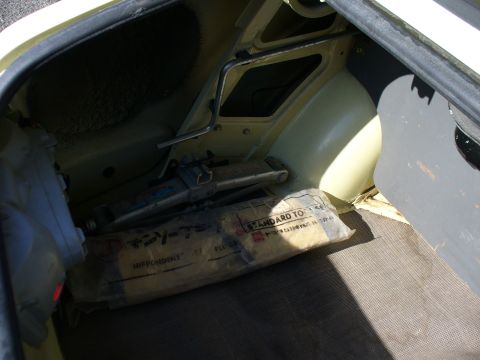 1971 Toyota Corolla - Jack, handle and tool kit. Never used. Tool kit bag is still in factory plastic bag with item description and part number!