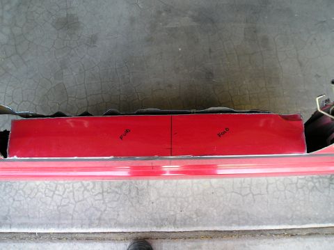 1986 Toyota Hilux - attempted to just fold over but ended up measuring a little too short so cut it out