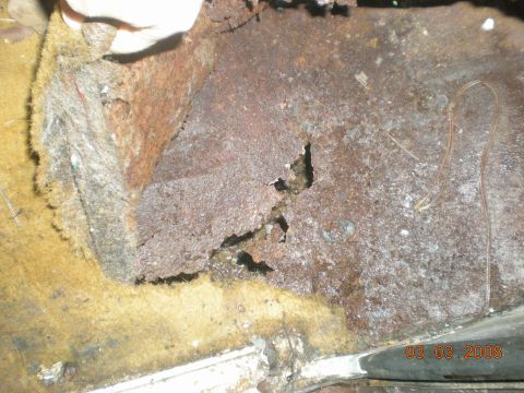 1978 Ford F-150 - Passenger side floor board rotted.
