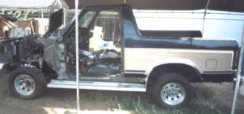 1988 Ford Bronco - got ahead of myself...forgot to stop & take pics. this is after the first weekend of the teardown.