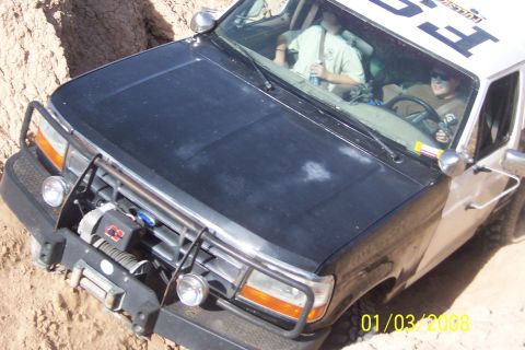 1990 Ford Bronco - This 1990 Ford Bronco is equipped for off-road adventures with a winch and brush guard.