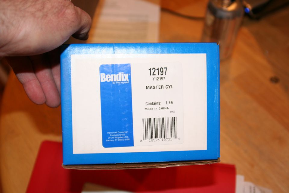 Bendix Master Cyl box with part number 12197, by Honeywell