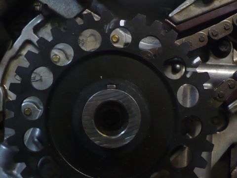 1996 Ford Mustang - TC and 45 degrees ATDC marked on pickup sprocket