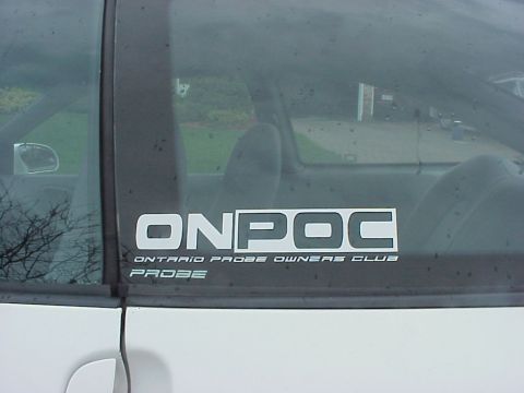 1993 Ford Probe - Sticker for the Ontario Probe Owners Club is visible on the car's window.