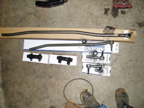 1980 Ford Bronco - New Steering. useing steering from a 1990 F350 4X4. Note I will have to trim about .25" of the long draglink(knuckle to knuckle) and the ad…