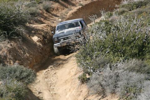 1981 Ford Bronco - Same spot, didn't hit but got close.