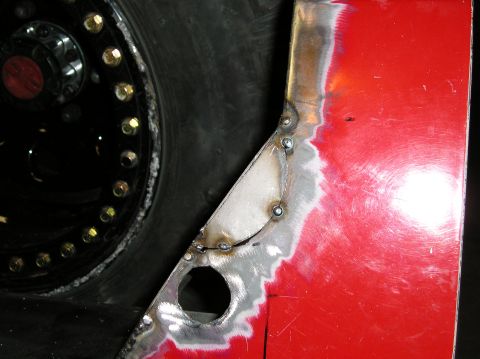 1986 Toyota Hilux - filling in the left over handle and lock hole
